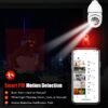 1/2pcs Smart WiFi Bulb /Outdoor, 1440P HD 360° Panoramic Surveillance, Motion Detection Alarm with Two-Way Talk, Night Vision, - Plug & Play Bulb for Home/Hospital/Store Monitoring (App-Control