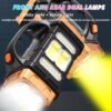 Solar & USB Rechargeable LED Lantern Flashlight, 1800Mah Nickel Battery, Tactical COB Work Light, 4 Modes, Emergency Power Bank Function, Portable for Camping IPX4 Waterproof(1/2pcs Optional)
