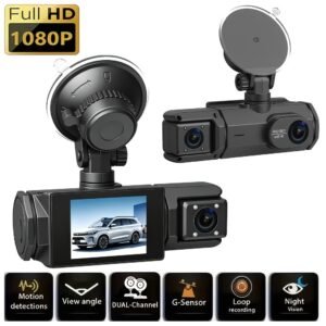 product-fancy-d53143c7-83dc-493b-8a19-74dbdc6946ea 1080P HD Front And Cabin Dual-Camera Dash Cam, Equipped with 2-Inch IPS Screen, 170° Front Wide Angle And 140° Rear Wide Angle, ADAS Driving Assistance, G-Sensor, Loop Recording, Night Vision, 24-Hour Parking Mode - Sd Card Not Included