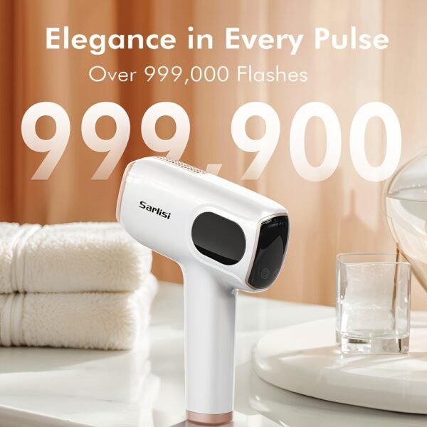 Sarlisi IPL Hair Removal For Women And Men, IPL Device Hair Removal For Nearly Painless & Long-Lasting Results, 9 Modes & Auto Flashing For Fast Full Body Hair Removal From Home