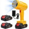 High Power Cordless Leaf Blower with 1pc/2pcs 2.0ah Batteries, Lightweight Design for Lawn Care, Yard, Snow, Pet Hair, Powerful 20000 RPM Cordless Leaf Blower