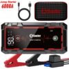 Soulor Car Jump Starter, 3000A to 6000A Portable Starter Power Supply, 2-In-1 Inflatable for All-In-One Multi-Functional Upgraded Version, 12V Quick Start Car, Suitable for All Cars, LED Emergency Lights, Compass, USB Input/Output