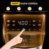 6.5QT/2.8QT Air Fryer, Smart Touch Screen with Color Icons And Viewable Windows, 8 Presets Recipes & Manual Adjustments for Quick Easy Meals, Dishwasher-Safe, for Family, Party, Kitchen Accessories, Toaster Oven, Deep Fryer, Multifunctional Cooker