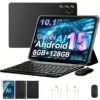 Android 15 Tablet Latest Tablets, 10.1 Inch Tablet 8GB RAM 128GB ROM, 8000Mah Battery 2 In 1 Tablet With Keyboard, Case, Stylus, Tablet PC, 5G Wifi, 5MP+16MP Dual Camera, 1280 * 800 FHD IPS Screen, Tablet, Pad, Tablet, Pad