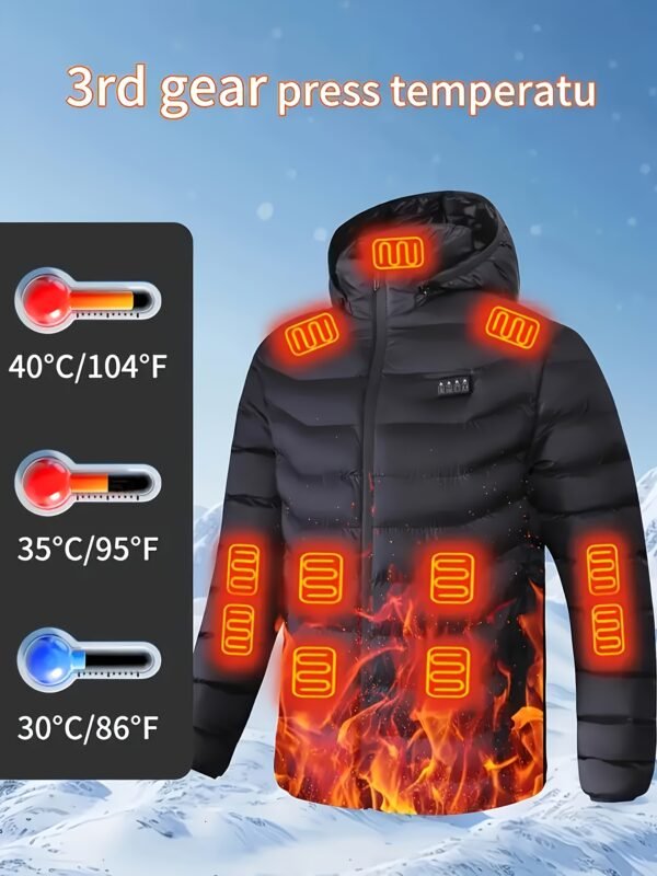 Men'S Heated Jacket, Couple Model, 24-Zone Heating, The First Choice for Outdoor Camping, Daily Leisure Outings, Windproof Jacket, Popular in Cold Areas