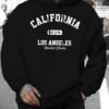 Men'S New Fashion United States Los Angeles California EST.1776 Letter Print Casual Sweatshirt Trendy Drawstring Hoodie Fall Winter Top Comfortable Versatile Long Sleeve Hooded Sweater