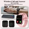 1.83-Inch Multifunctional Full Touch Screen Sports Smart Watch with Answer Make Call, Fitness Tracker, Voice Assistant, Remote Photography, Alarm Clock, Music Control, Information Alerts, Pedometer, Vibrant Display
