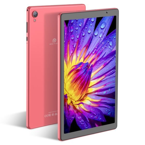 PRITOM 10.1-inch Android 14 Tablet, 4GB + 2GB+2GB Expandable RAM, 32GB ROM, 6000mAh, Quad-Core Processor, 10-inch Tablet, Android Tablet with HD IPS Screen, Camera, Wi-Fi, Tablet