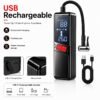 12000APortable Wireless Car Air Compressor Inflator Hand Pump with LED Lighting, Suitable for Cars/motorcycles/bicycles