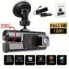 Two/Triple Camera Dash Cam - Infrared Night Vision, 1080P Front And 720P Rear, 170° Wide Angle & Built-In Audio - Optional 32GB Card, Loop Recording, G-Sensor - Perfect Vehicle Safety Camera 24 Hours Parking Mode for New Cars Or Holiday Gifts