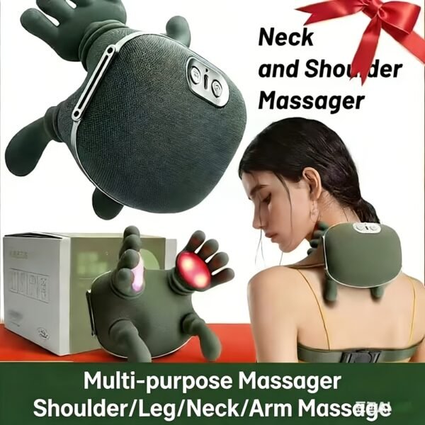 Japanese-Style Acupressure Kneading Electric Massager - a Portable Deep Tissue Massager Suitable for The Back, Neck, Shoulders, And Lower Abdomen. Its Compact Design Makes It Ideal for Office Use, Lightweight And Easy to Carry