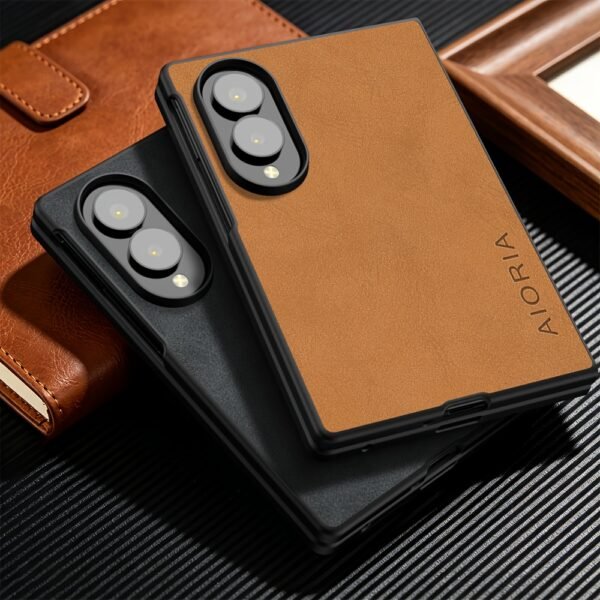 Phone Case: Case for Samsung for Galaxy ZFold8 Simple Design Matte Faux Nubuck Synthetic Leather Protective Back Cove Funda for Samsung Z Fold 8 Case