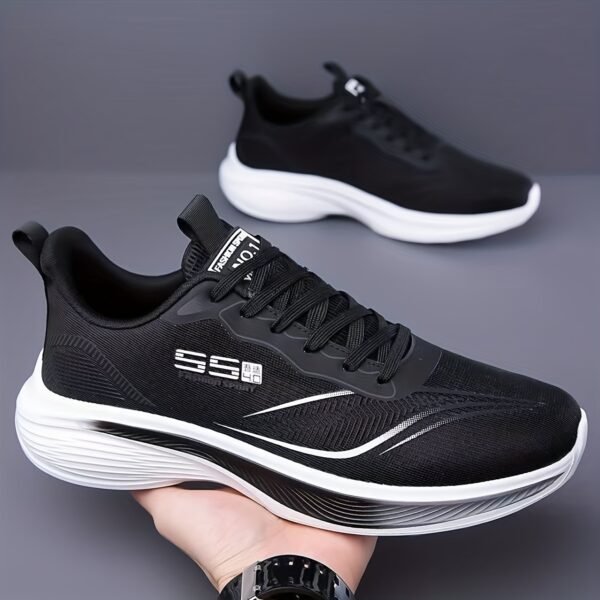 Summer Men'S Athletic Shoes Soft Sole Shock Absorption Mesh Breathable Running Shoes Fashion Versatile Trendy Shoes