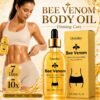 Bee Venom Body Firming Oil, Containing Rosemary Extract, Firming Cream with A Warming Effect, Body Sculpting Cream, Firming Care for The Body Contours, Hydrating& Tightening Body Massage Oil, Improving Skin Loose Aging, Accumulation Appearance
