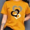 Women's Letter Graphic Print Sporty Fashion Casual Round Neck Short Sleeve T-shirt