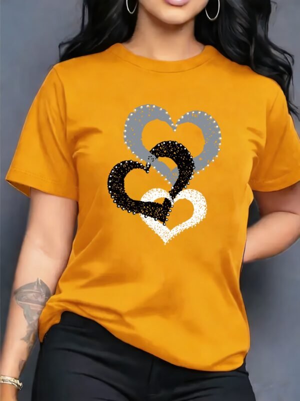 Women's Letter Graphic Print Sporty Fashion Casual Round Neck Short Sleeve T-shirt
