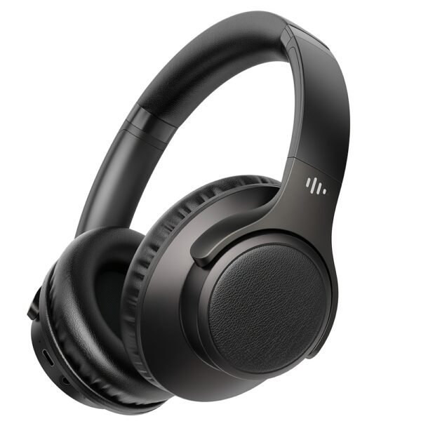 KVIDIO Bluetooth 6.0 Wireless Headphones, 65 Hours Playtime, Sealed Type, Microphone Included, Soft Earmuffs &Light Weight for Prolonged Waring for PC/Travel/School/iPad