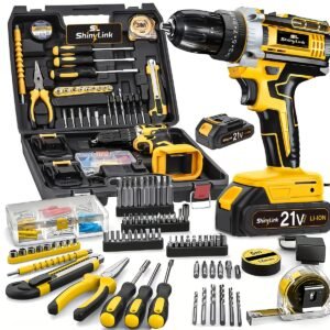 [21V Cordless Drill Set] 1/18/30/32/35/136/148pcs Electric Drill Tool Box Set | Rechargeable Cordless Drill Set with 2 Batteries, Cordless Drill Driver with Hand Tools, Screwdriver, Bit Set, And Tool Box for Home Repair, Gift for Men