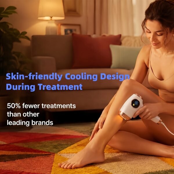 At-Home IPL Hair Reduction Device with Sapphire Cooling Comfort Technology, 5 Adjustable Modes, Up to 999, 900 Flash Lifespan, Unisex Grooming Tool for Face, Body, Underarms & Bikini Area, Sweet Gift for Her And Mom And Best Friends
