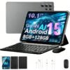 Android 15 Tablet Latest Tablets, 10.1 Inch Tablet 8GB RAM 128GB ROM, 8000Mah Battery 2 In 1 Tablet With Keyboard, Case, Stylus, Tablet PC, 5G Wifi, 5MP+16MP Dual Camera, 1280 * 800 FHD IPS Screen, Tablet, Pad, Tablet, Pad