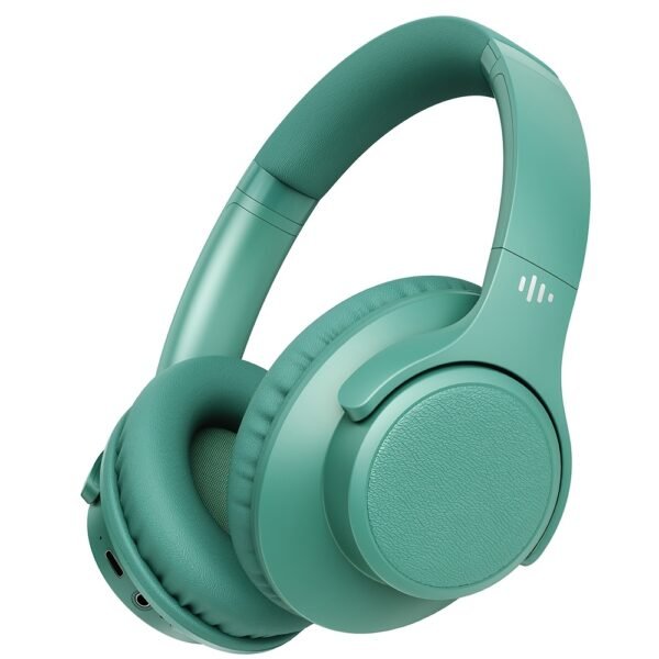 KVIDIO Bluetooth 6.0 Wireless Headphones, 65 Hours Playtime, Sealed Type, Microphone Included, Soft Earmuffs &Light Weight for Prolonged Waring for PC/Travel/School/iPad