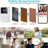 Wireless Video Doorbell with Two-Way Communication, Wi-Fi Connectivity, High Definition, Night Vision Capabilities, Remote Control Via App, Easy Setup, And HD Cameras for Home Security