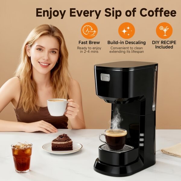 The Coffee Machine Is Fast And Convenient, Allowing You to Start Your Specialty Coffee Routine with Just One Button. Achieve Coffee Freedom At Home with Its Compact Design, Making It A Perfect Companion for Your Home Coffee Experience, Clearance Deal