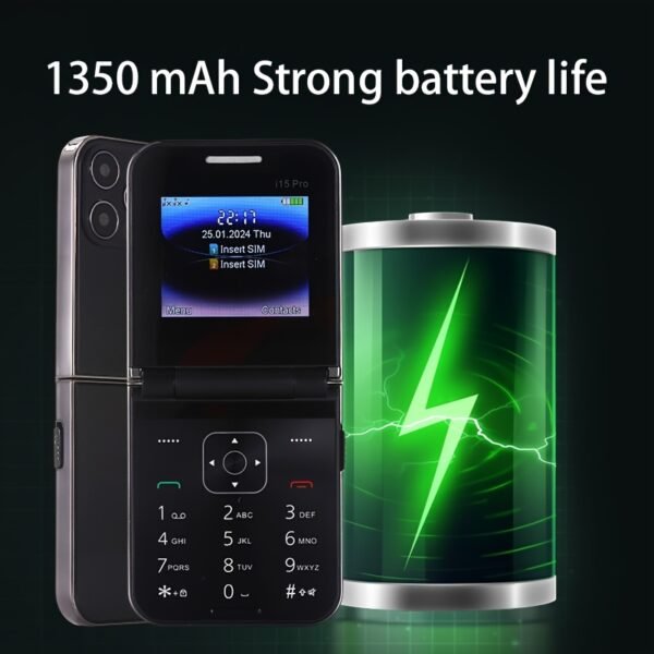 Innovative Feature Phone, Lightweight Phone, Easy Functionality, Trendy Style, Basic Calling/Messaging/Chatting/Social/Photography, Long Standby Time, 2G Network, Multilingual Support, Foldable Design, Convenient Storage, Multifunctional Buttons