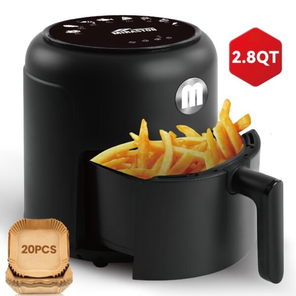 6.5QT/2.8QT Air Fryer, Smart Touch Screen with Color Icons And Viewable Windows, 8 Presets Recipes & Manual Adjustments for Quick Easy Meals, Dishwasher-Safe, for Family, Party, Kitchen Accessories, Toaster Oven, Deep Fryer, Multifunctional Cooker