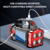 Solar & USB Rechargeable LED Lantern Flashlight, 1800Mah Nickel Battery, Tactical COB Work Light, 4 Modes, Emergency Power Bank Function, Portable for Camping IPX4 Waterproof(1/2pcs Optional)