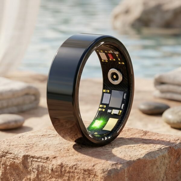 product-fmket-6f47f97b960552201681ba644a78267f Smart Ring for Women & Men, Sleep and Fitness Tracker with Step, Distance and Calorie Monitoring, Exercise Records, Remote Camera Control, IP68 Waterproof Activity Ring, Compatible with iOS & Android