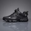 Men's Fashion Casual Sneakers, Lightweight and Breathable Running Shoes with Thick Soles and Rotating Button Design for Daily Commuting, Workouts, and Running
