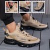 Men's Fashion Casual Sneakers, Lightweight and Breathable Running Shoes with Thick Soles and Rotating Button Design for Daily Commuting, Workouts, and Running