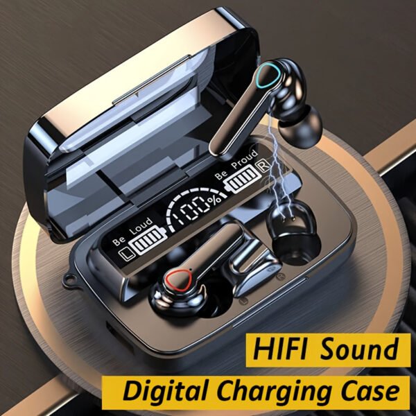 product-open-2130f511f7964d7fa33eacd39b7cea8a-goods True Wireless Theater Headphones with Digital Display & LED Indicators, Motion-Activated Charging, 9D HIFI Sound, Fingerprint Touch Control, USB-C Charging, Long-Lasting Battery Life for Gaming & Movies, Theater Audio, Modern Headphones, Advanced Technology, Noise Isolation, Movie Lovers