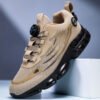 Men's Fashion Casual Sneakers, Lightweight and Breathable Running Shoes with Thick Soles and Rotating Button Design for Daily Commuting, Workouts, and Running