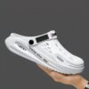 Men's Fashionable Sandals and Slides with a Sporty Letter Pattern Design, Featuring a Non-slip, Breathable, and Reversible Slip-on Style, Suitable for Daily and Outdoor Use