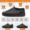 Warm Slippers with Four Heating Settings, Cordless Foot Warmers Designed for Chilly Feet, Perfect for Cold Weather. These Cozy Indoor And Outdoor Shoes Are Ideal for Camping, Featuring a 5000Mah Rechargeable Battery