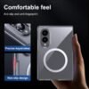 Phone Case: Magnetic Case for Samsung Z Fold8 Phone Case Transparent Case with Rope Holes - Magnetic Clear Slim, Anti-Scratch Ultralight Non-Slip Back for Galaxy Z Fold 8 Case Transparent