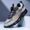 Men's Fashion Casual Sneakers, Lightweight and Breathable Running Shoes with Thick Soles and Rotating Button Design for Daily Commuting, Workouts, and Running