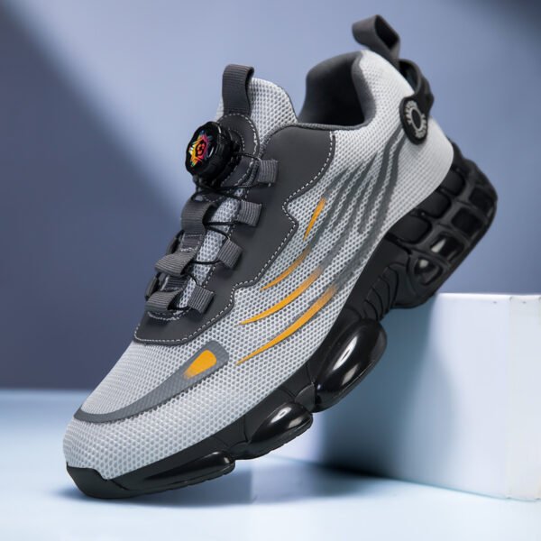 Men's Fashion Casual Sneakers, Lightweight and Breathable Running Shoes with Thick Soles and Rotating Button Design for Daily Commuting, Workouts, and Running