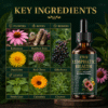 21-In-1 Herbal Lymphatic Health Drops, Echinacea Lymph Health Supplement, with Burdock Root, Echinacea, Plantain, Dandelion, for Body Balance & Healthy Defense, Great for Taking 0.03oz Daily with Water, 2.03oz