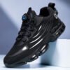 Men's Fashion Casual Sneakers, Lightweight and Breathable Running Shoes with Thick Soles and Rotating Button Design for Daily Commuting, Workouts, and Running