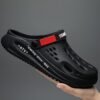 Men's Fashionable Sandals and Slides with a Sporty Letter Pattern Design, Featuring a Non-slip, Breathable, and Reversible Slip-on Style, Suitable for Daily and Outdoor Use