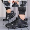 Men's Fashion Casual Sneakers, Lightweight and Breathable Running Shoes with Thick Soles and Rotating Button Design for Daily Commuting, Workouts, and Running