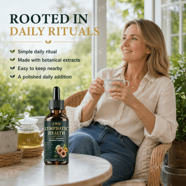 21-In-1 Herbal Lymphatic Health Drops, Echinacea Lymph Health Supplement, with Burdock Root, Echinacea, Plantain, Dandelion, for Body Balance & Healthy Defense, Great for Taking 0.03oz Daily with Water, 2.03oz