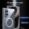 Phone Case: Magnetic Case for Samsung Z Fold8 Phone Case Transparent Case with Rope Holes - Magnetic Clear Slim, Anti-Scratch Ultralight Non-Slip Back for Galaxy Z Fold 8 Case Transparent