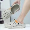 Men's Fashionable Sandals and Slides with a Sporty Letter Pattern Design, Featuring a Non-slip, Breathable, and Reversible Slip-on Style, Suitable for Daily and Outdoor Use