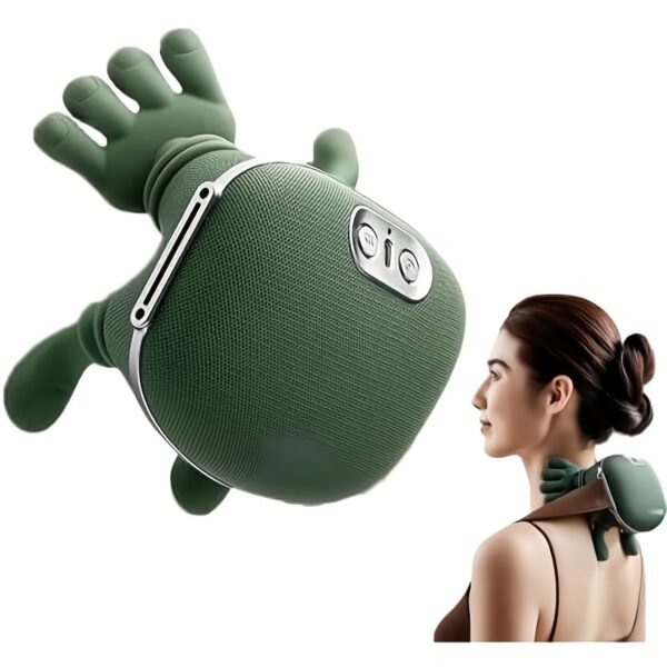 Japanese-Style Acupressure Kneading Electric Massager - a Portable Deep Tissue Massager Suitable for The Back, Neck, Shoulders, And Lower Abdomen. Its Compact Design Makes It Ideal for Office Use, Lightweight And Easy to Carry