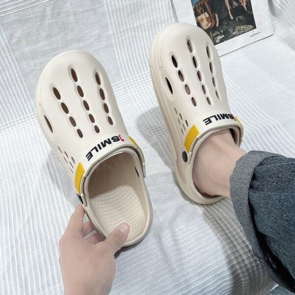 Men's Fashionable Sandals and Slides with a Sporty Letter Pattern Design, Featuring a Non-slip, Breathable, and Reversible Slip-on Style, Suitable for Daily and Outdoor Use