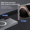 Phone Case: Magnetic Case for Samsung Z Fold8 Phone Case Transparent Case with Rope Holes - Magnetic Clear Slim, Anti-Scratch Ultralight Non-Slip Back for Galaxy Z Fold 8 Case Transparent